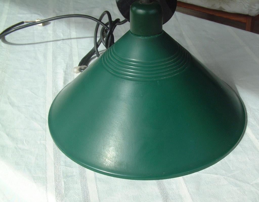 vintage groene retro hanglamp lamp, Huis en Inrichting, Lampen | Hanglampen, Ophalen of Verzenden, Gebruikt, Minder dan 50 cm