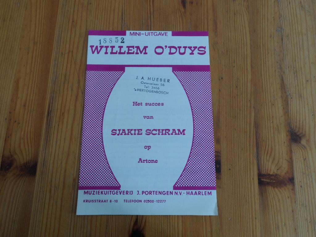 Willem o' duys - jan hes / joop portengen, Muziek en Instrumenten, Bladmuziek, Gebruikt, Ophalen of Verzenden, Artiest of Componist