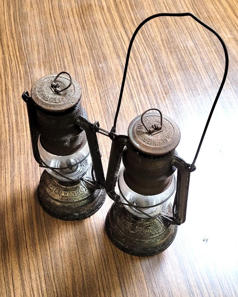 Twee Feuerhand olielampen, Ophalen, Gebruikt