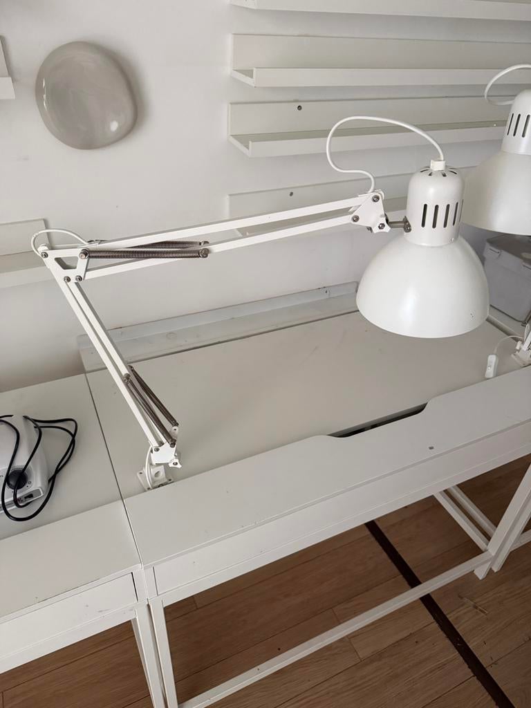 IKEA Tertial bureaulamp wit 9x, Ophalen of Verzenden, Gebruikt, Metaal, 75 cm of meer