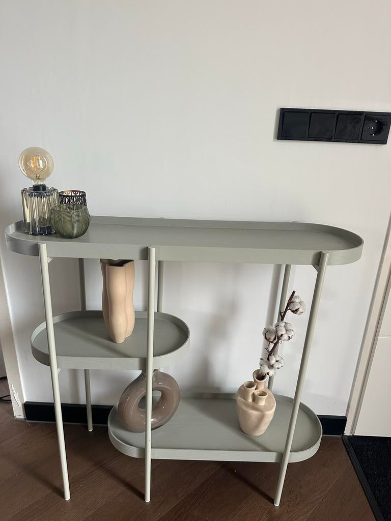 Woood Sidetable, Huis en Inrichting, Tafels | Sidetables, Ophalen, Gebruikt, 100 tot 150 cm, Metaal