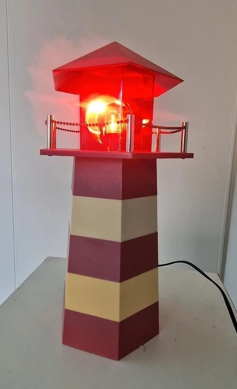 Vuurtoren Lamp Rood – Decoratieve Draailamp LED, Ophalen of Verzenden, Minder dan 30 watt, E27 (groot), Led-lamp