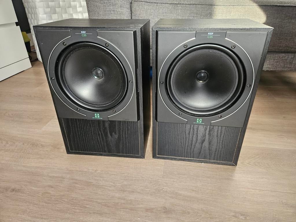 KEF C35 Speakers, Audio, Tv en Foto, Luidsprekers, Gebruikt, 60 tot 120 watt, Front, Rear of Stereo speakers, Ophalen
