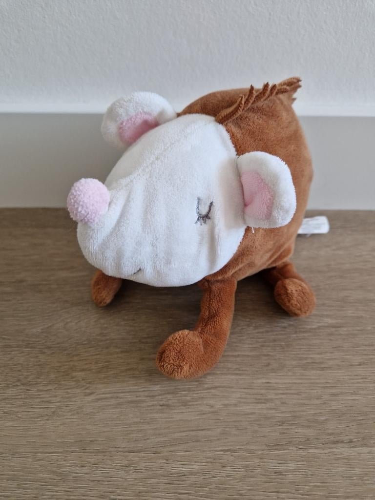 Knuffel egel Hema wit bruin 18 cm K8383, Ophalen of Verzenden, Zo goed als nieuw, Overige typen