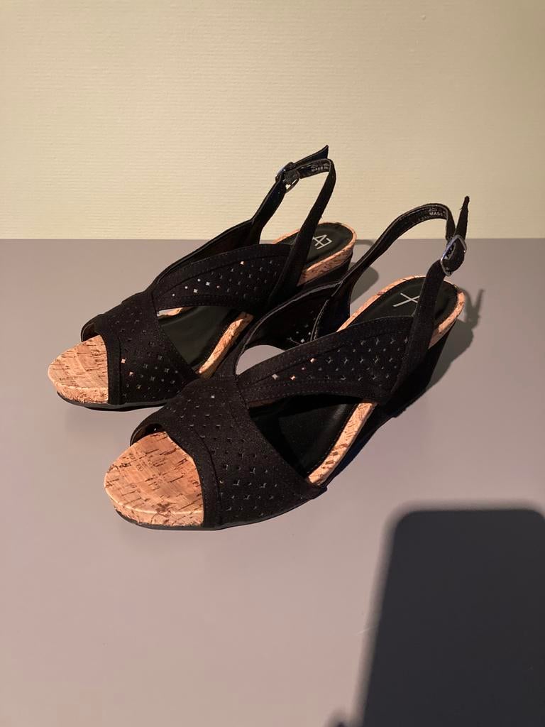 Zwarte sandalen Anna Field maat 39 (nieuw), Kleding | Dames, Ophalen of Verzenden, Zo goed als nieuw, Zwart, Sandalen of Muiltjes