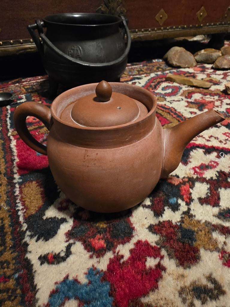 Antiek terracotta theepot japans chinees, Antiek en Kunst, Antiek | Porselein, Ophalen of Verzenden