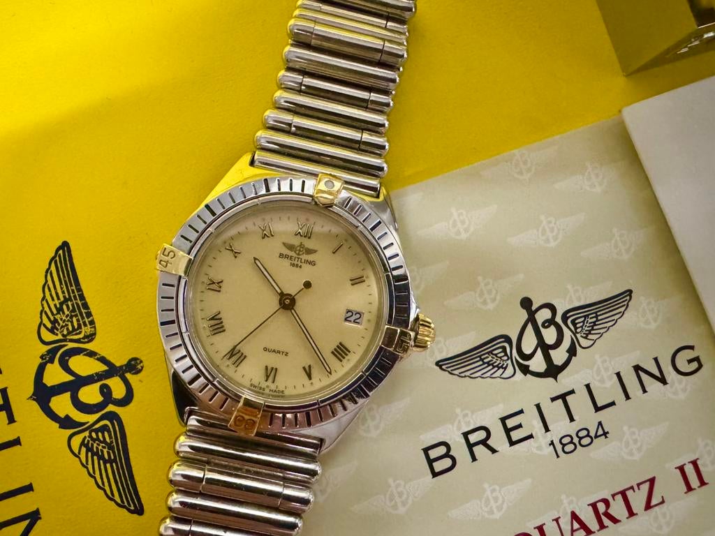 Breitling Callisto + Rouleaux band, Sieraden, Tassen en Uiterlijk, Horloges | Heren, Ophalen of Verzenden, Zo goed als nieuw, Staal