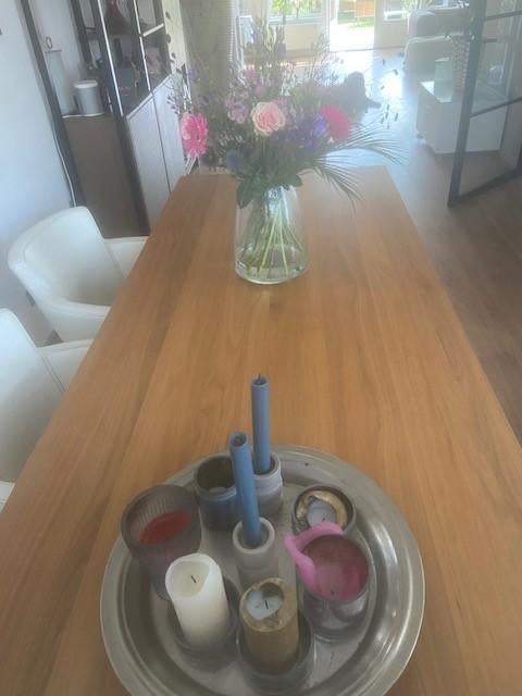 Eettafel kersenhout, Huis en Inrichting, Tafels | Eettafels, Ophalen of Verzenden, Zo goed als nieuw, Vijf personen of meer, 200 cm of meer