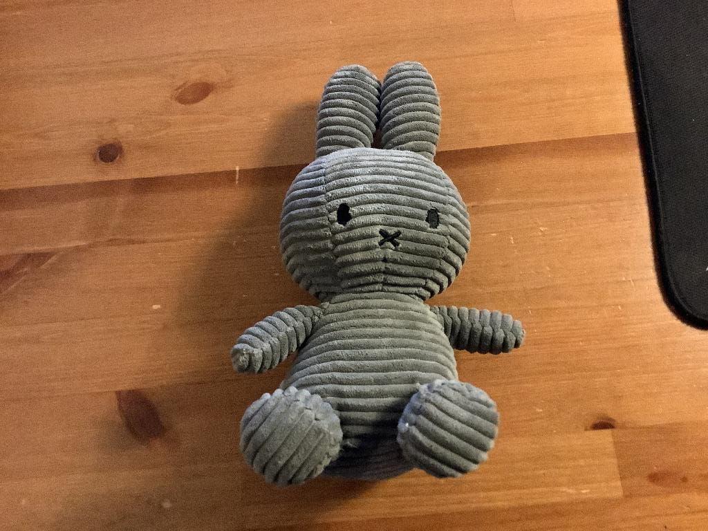 Nijntje knuffel van Ribstof, Grijs 23 cm, Gebruikt, Grijs, Konijn, Nijntje
