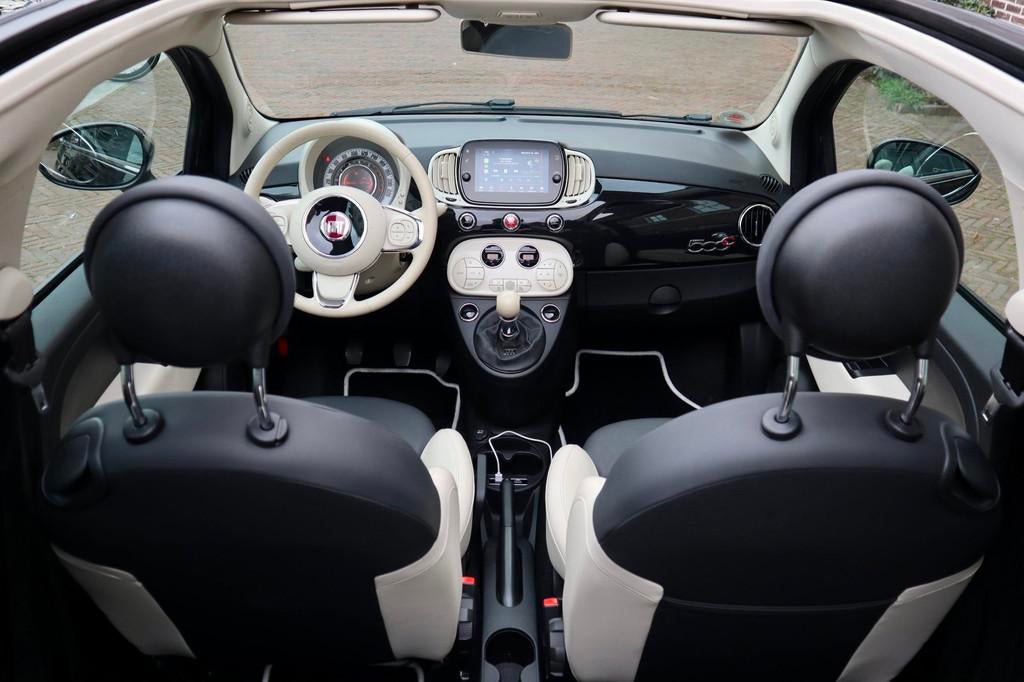 Fiat 500 C 1.0 Hybrid DolceVita | Cabrio | CarPlay | Automat, Auto's, Voorwielaandrijving, Parkeersensor, Gebruikt, Beige