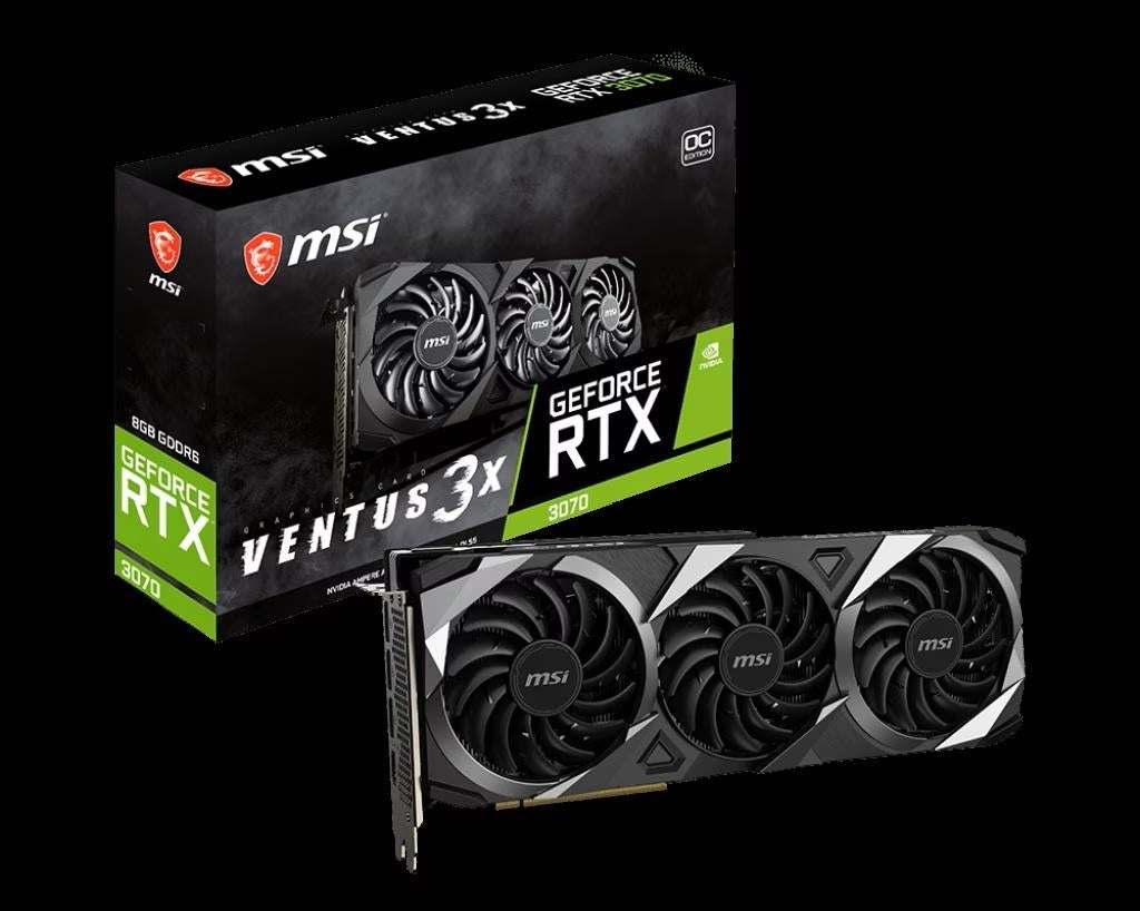 MSI GeForce RTX 3070 Ventus 3X 8G, Computers en Software, Videokaarten, GDDR6, PCI-Express 4, Ophalen of Verzenden, Zo goed als nieuw
