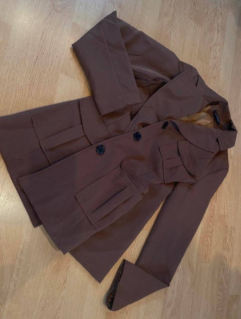 Leuke bruine nette jas blazer maat m/l, Kleding | Heren, Kostuums en Colberts, Verzenden, Zo goed als nieuw, Maat 52/54 (L), Bruin