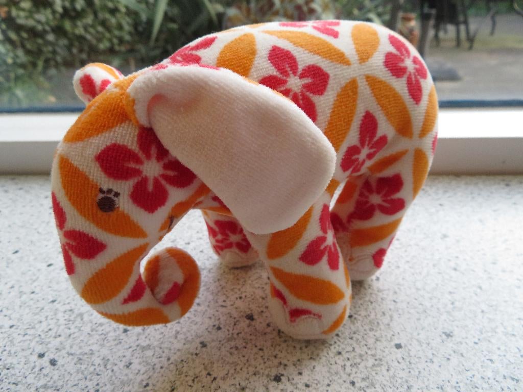 Olifant olifantje van Happy Horse oranje rood creme, Ophalen of Verzenden, Zo goed als nieuw, Olifant