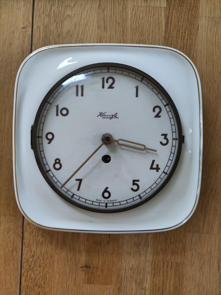 Kienzle wandklok keramiek vintage, Ophalen of Verzenden