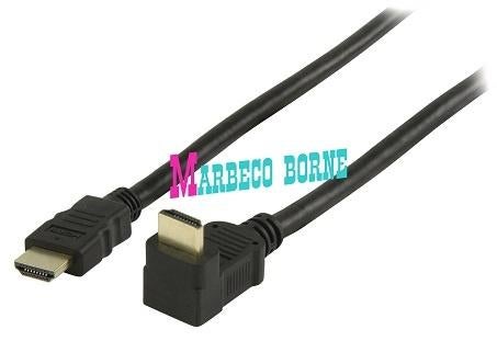 HDMI kabel 10 meter verguld, 1.4 High speed, Haaks 90, ARC, Audio, Tv en Foto, Audiokabels en Televisiekabels, 10 meter of meer