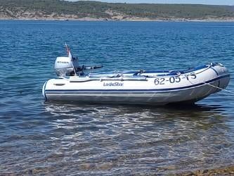 Rubberboot lodestar 340 tri alu+Honda BF20 LHU 2022, Aluminium, Zo goed als nieuw, Benzine, Minder dan 70 pk