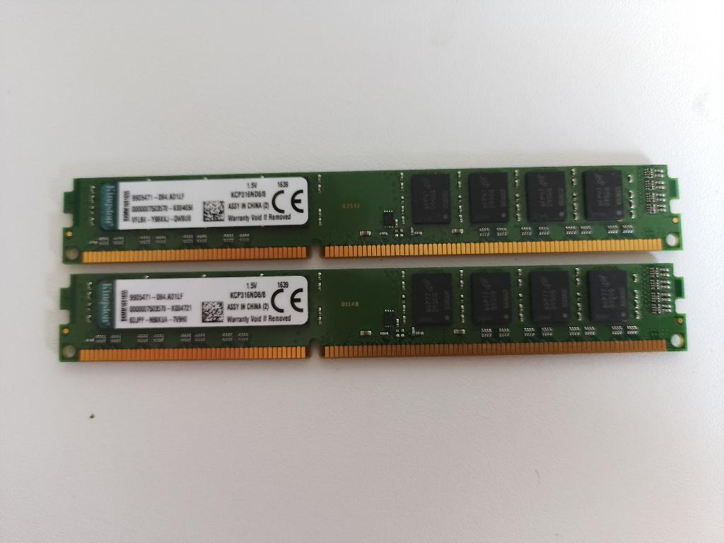 DDR3 2x 8Gb, Computers en Software, RAM geheugen, DDR3, Ophalen of Verzenden, Zo goed als nieuw, Desktop