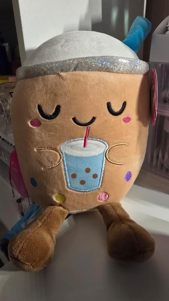 Pluche knuffel | Bubble Tea | Boba Bubble Buddy | Kawaii, Ophalen of Verzenden, Nieuw, Bruin, Overige typen