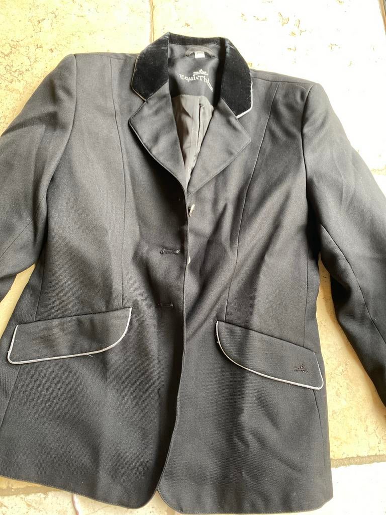 Paardrij wedstrijd zwarte jas maat 152, Ophalen, Zo goed als nieuw, Dressuur, Bovenkleding