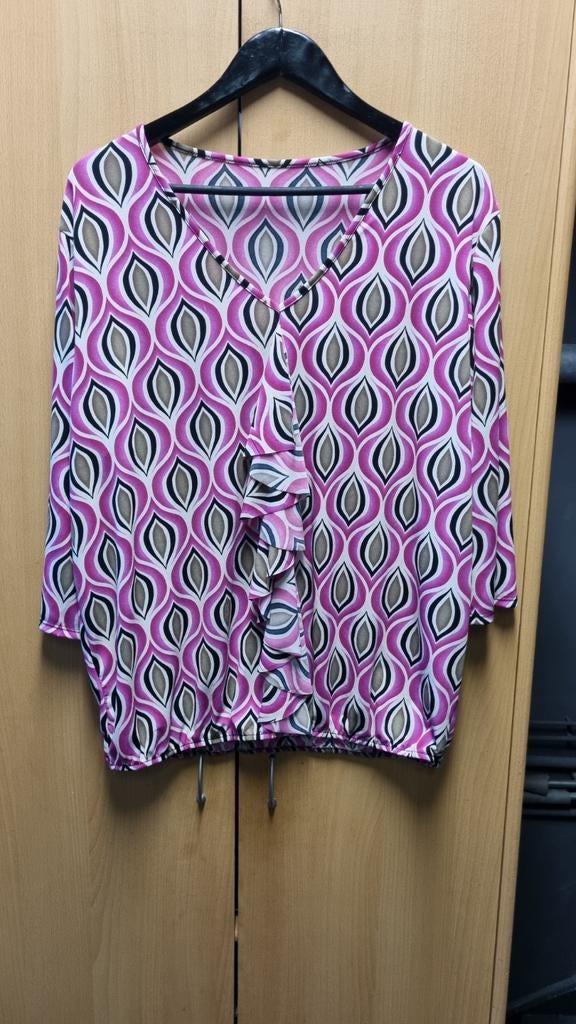 Leuk vrolijk shirt maat 46/48, Ophalen of Verzenden, Gedragen, Maat 46/48 (XL) of groter, Overige kleuren