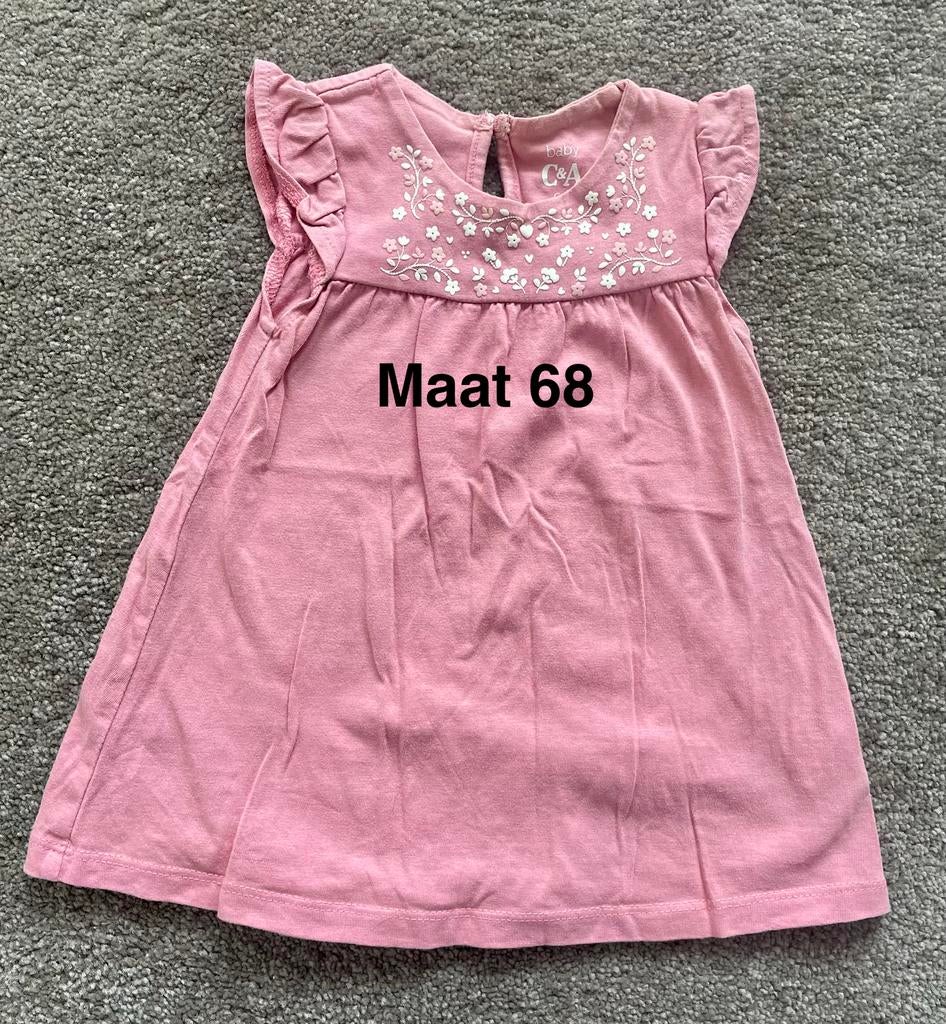 Roze zomers jurkje Maat 68 C&A, Ophalen of Verzenden, Zo goed als nieuw, Meisje, Jurkje of Rokje