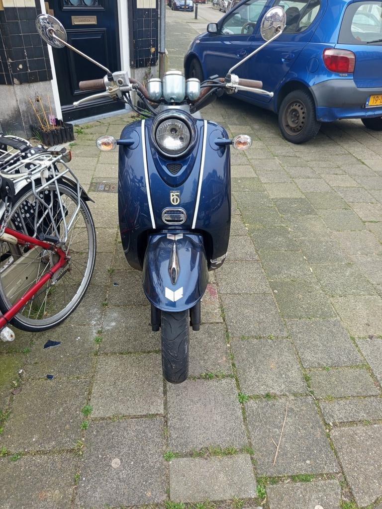 BTC Old Classic Scooter - Blauw Kenteken - 2021, Fietsen en Brommers, Snorfietsen en Snorscooters, Gebruikt, Benzine, Ophalen
