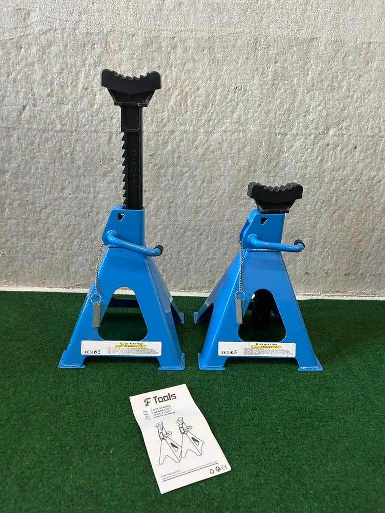 Nieuwe zware kwaliteit 6-ton assteunen set van 2 stuks, Ophalen, F tools, Nieuw, F tools