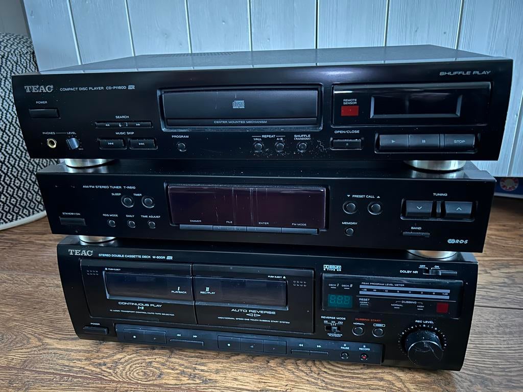 TEAC CD speler Tuner en dubbele cassettedeck, Ophalen, Zo goed als nieuw, Cassettedeck, Overige merken