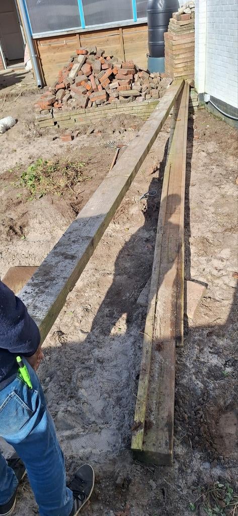 2x 6 meter balk, Ophalen, 250 cm of meer, Balken