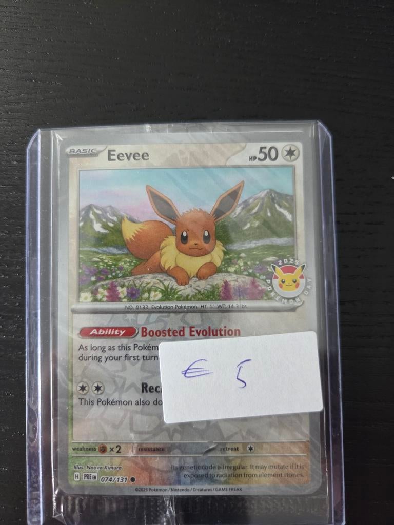 Eevee 074 pokemon day promo, Ophalen of Verzenden, Zo goed als nieuw