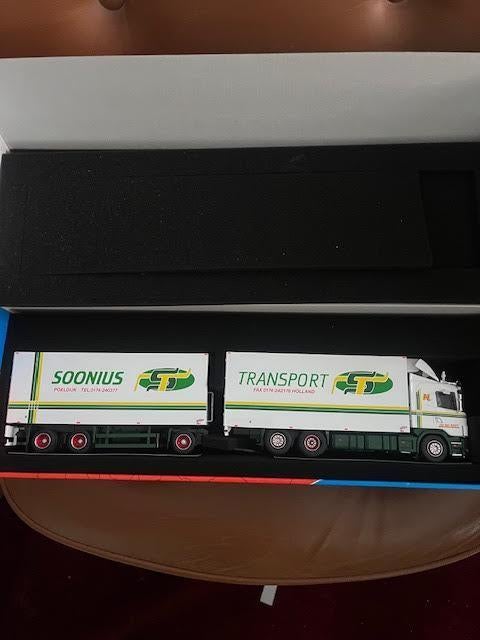 Tekno, Scania 144-L, Vd Hout / Soonius - Poeldijk, Hobby en Vrije tijd, Modelauto's | 1:50, Ophalen of Verzenden, Nieuw, Bus of Vrachtwagen