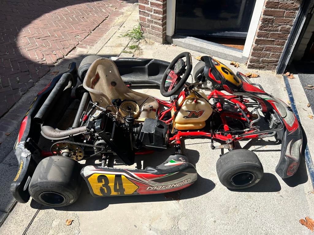 Maranello kart, broer van de crg kart 125 rotax max, Ophalen of Verzenden, Gebruikt, Kart