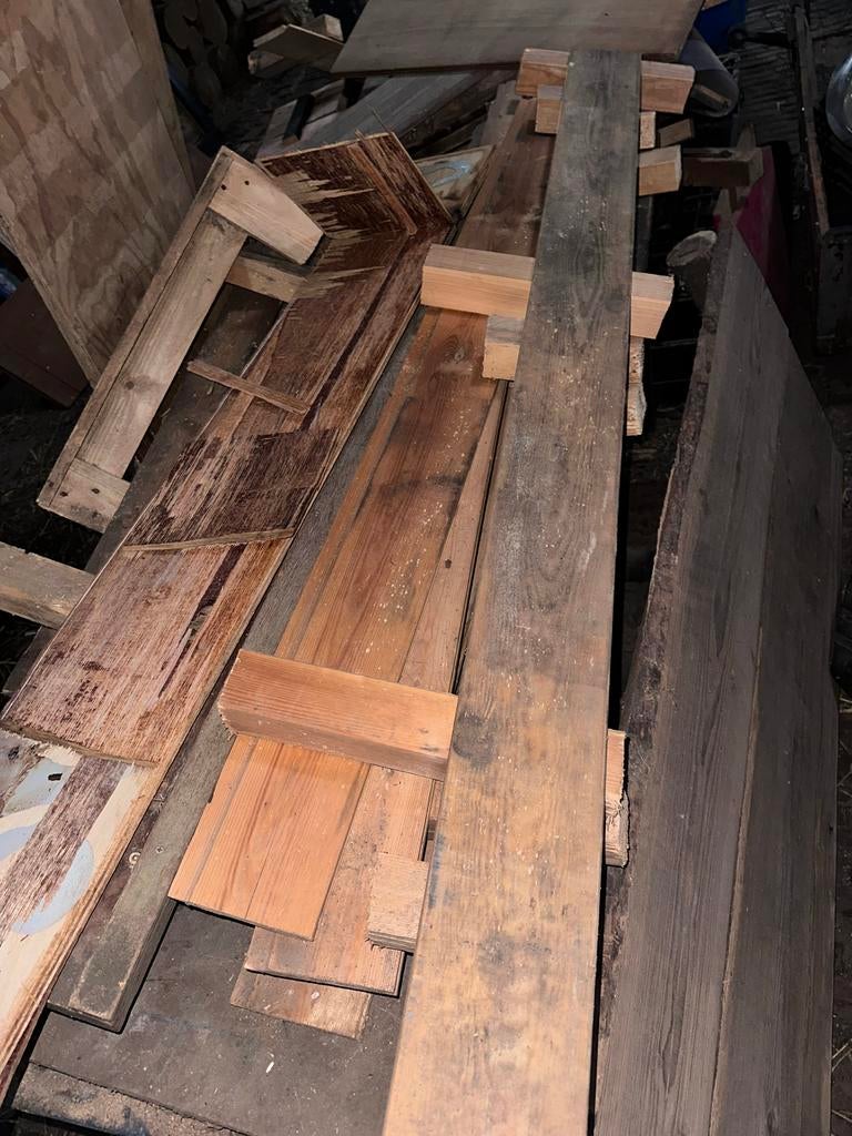 Diverse partij gebruikt hout, Ophalen, Gebruikt, Minder dan 25 mm, Balk