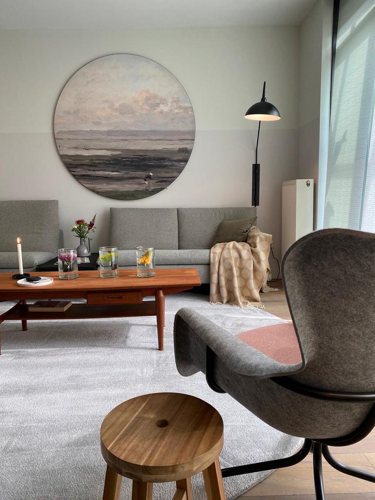 Rond vloerkleed 3x3 meter uit VT Wonen (moet gereinigd), Ophalen, Gebruikt, Rond, 200 cm of meer