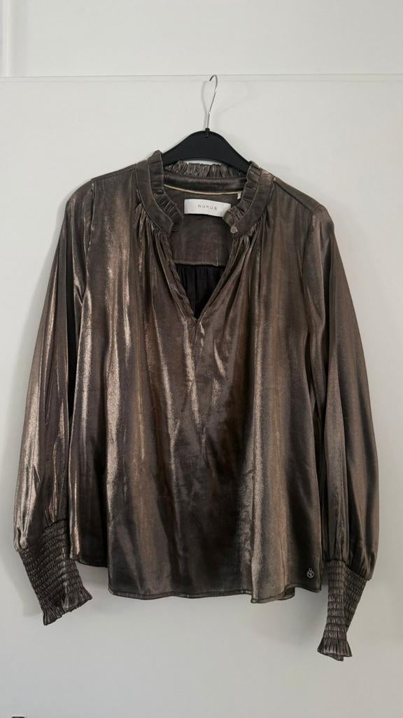 Nukus blouse walnut mt S, Kleding | Dames, Bruin, Ophalen of Verzenden, Zo goed als nieuw, Maat 36 (S)