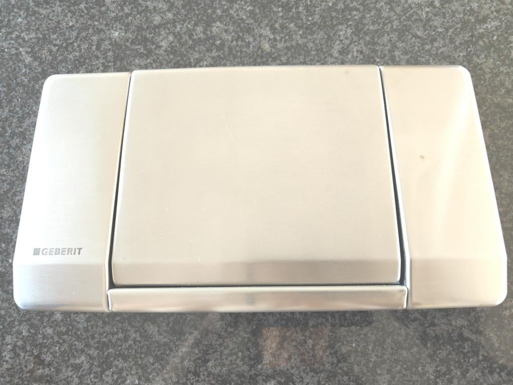 RVS Geberit drukplaat UP130, Ophalen of Verzenden, Gebruikt, Rvs, Toilet
