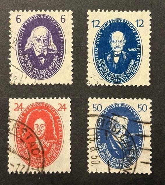 1950 DDR 250 jaar Duitse Academie Wetenschappen gestempeld, Verzenden, DDR, Gestempeld