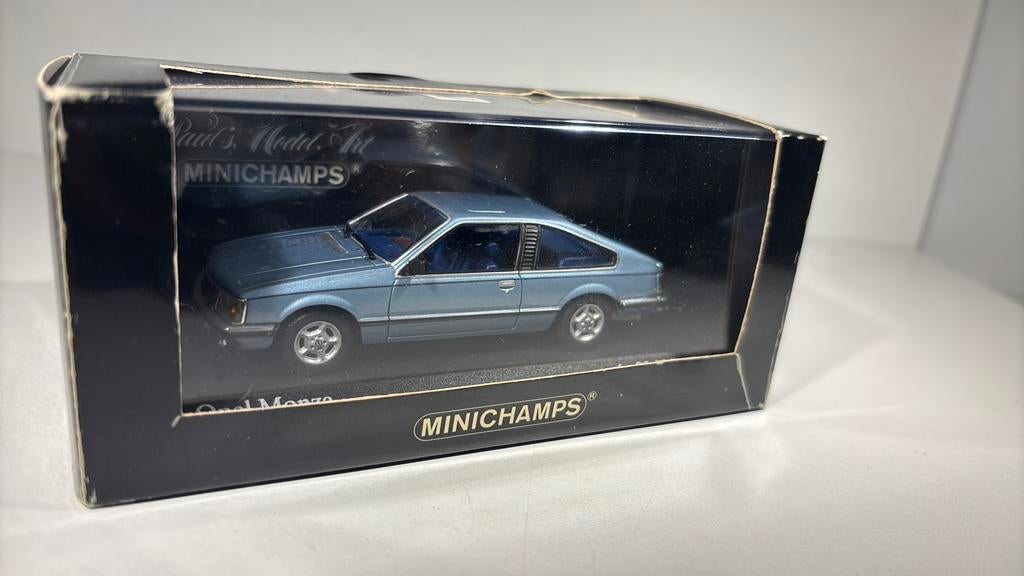 Opel monza bleu minichamps 1.43, Auto, Ophalen of Verzenden, MiniChamps, A