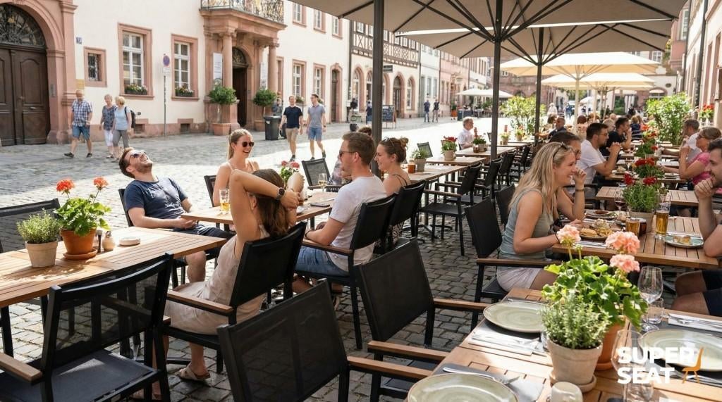 Textileen Terrasstoelen, Batyline horeca stoelen  946, Ophalen of Verzenden, Nieuw, Zwart, Vijf, Zes of meer stoelen