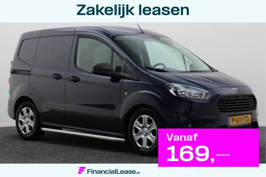 Ford Transit Courier 1.5 TDCI Trend Leer, Airco, Trekhaak, S, Voorwielaandrijving, Gebruikt, 4 cilinders, Blauw