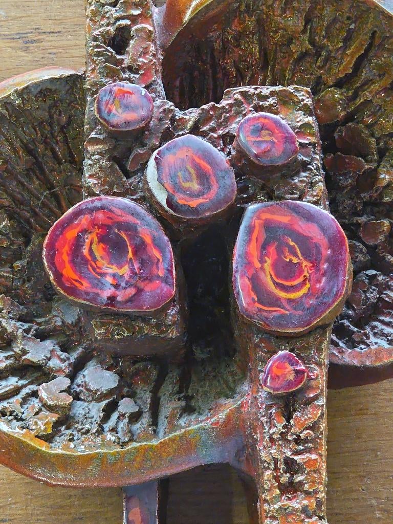 Vintage Ars Munda wandsculptuur jaren 70 Brutalist, Gebruikt, Ophalen of Verzenden, X, X