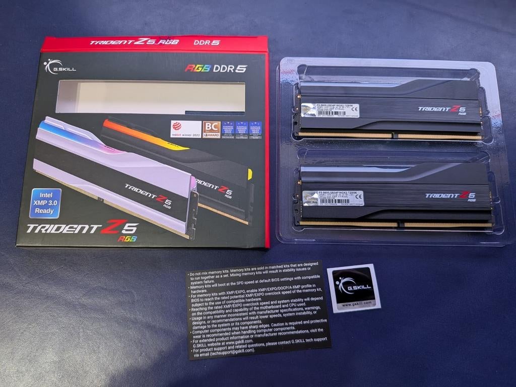 G.Skill Trident Z5 RGB F5-5600J2834F16GX2-TZ5RK + garantie, 32 GB, Ophalen of Verzenden, Zo goed als nieuw, Desktop