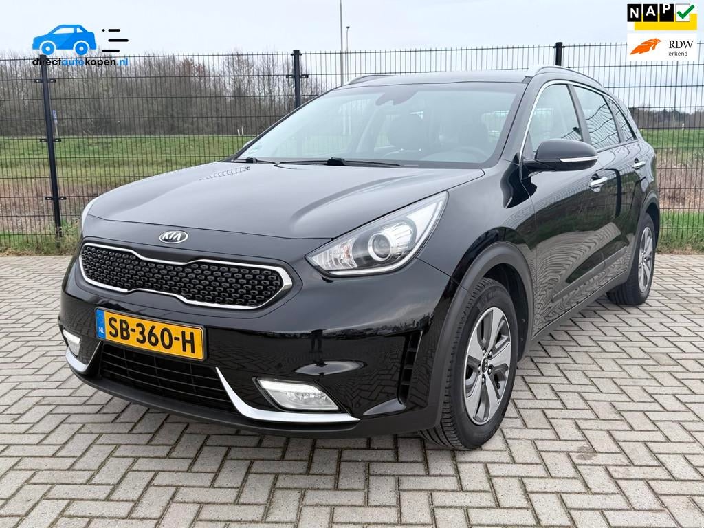 Kia Niro 1.6 GDi Hybrid DynamicLine | 1ste eigenaar |Camera, Gebruikt, Leder en Stof, Zwart, Origineel Nederlands