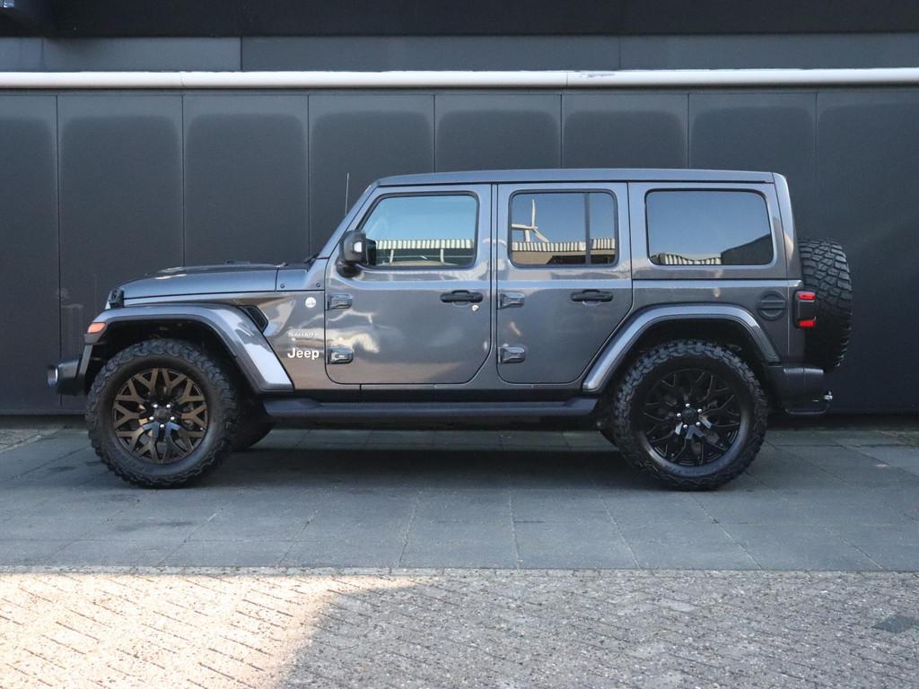 Jeep Wrangler Unlimited 2.0T Sahara SKY ONE | LEDER | CAMERA, Automaat, 4 cilinders, 120 €/maand, 272 pk