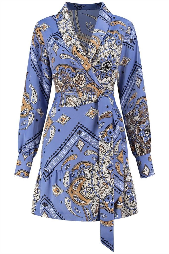 Nikkie Paisley print dress nieuw, Maat 38/40 (M), Blauw, Nieuw, Ophalen of Verzenden