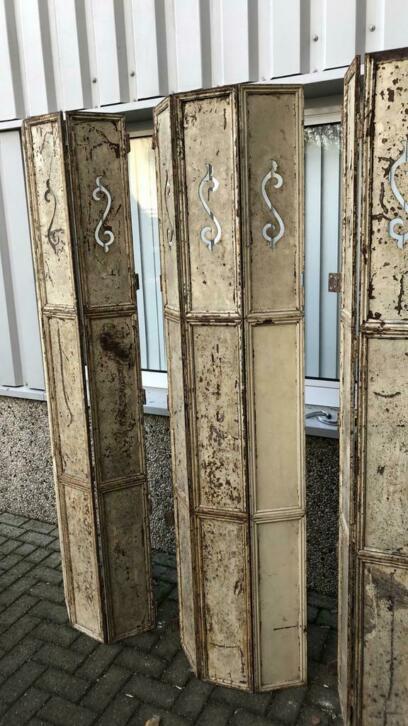 Antieke ijzeren raamluiken uit de 19e eeuw, Antiek en Kunst, Curiosa en Brocante, Ophalen