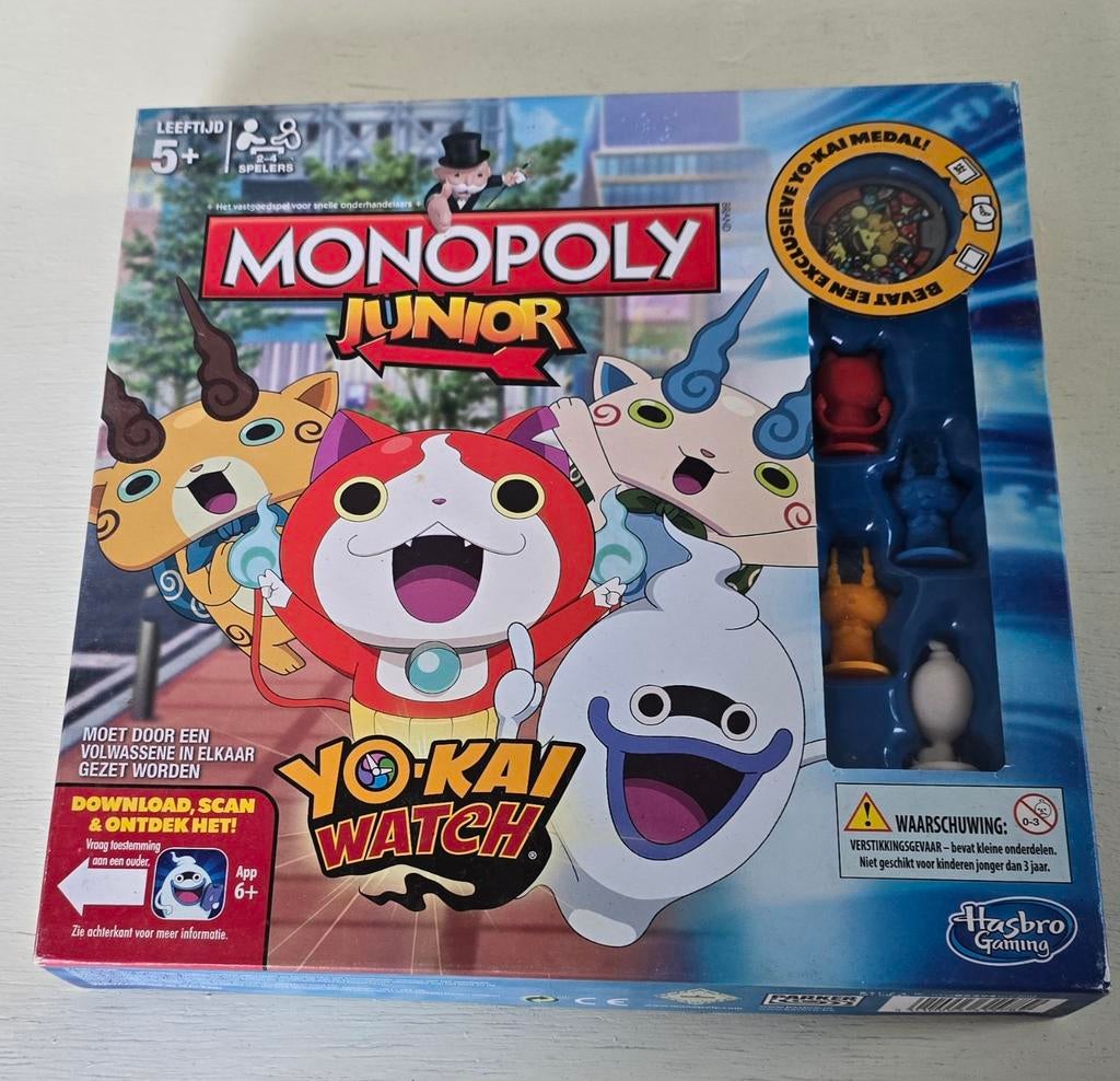 Monopoly Junior Yo-Kai Watch, Hobby en Vrije tijd, Ophalen of Verzenden