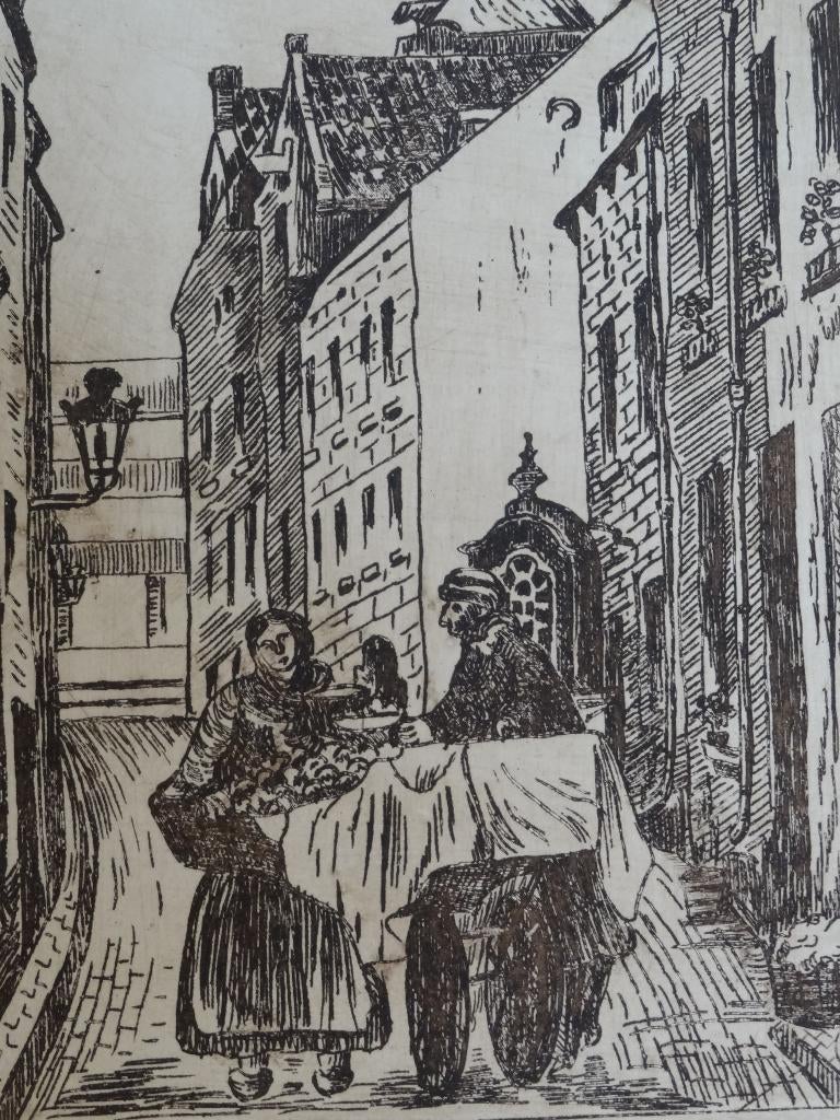 ets Straatje handkar fruit Zuid Limburg, nr 3-15 monogram AO, Verzenden