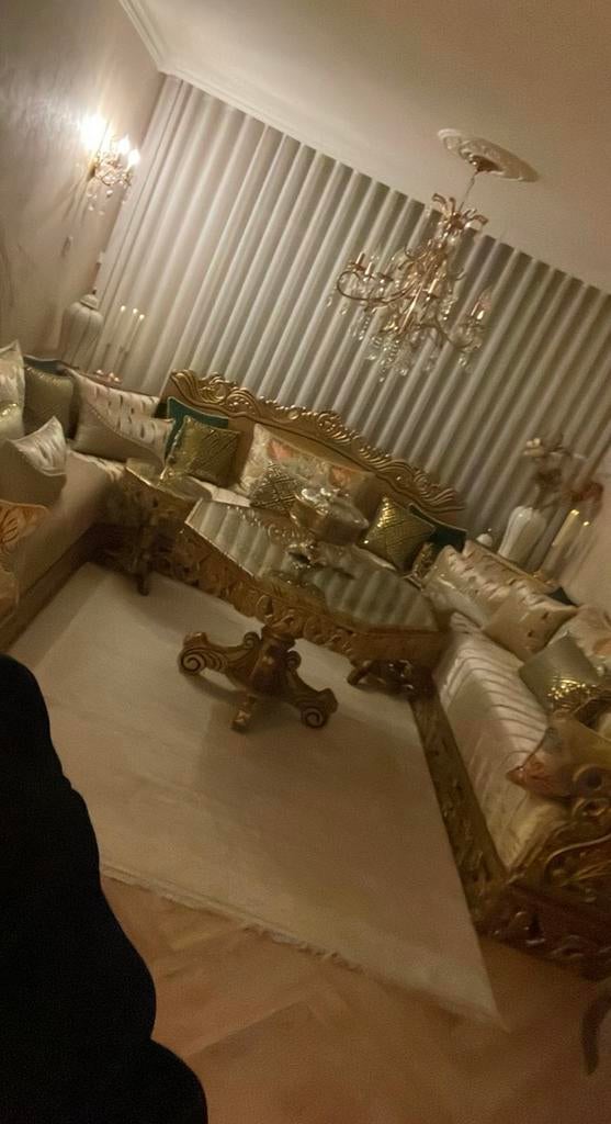 Marokkaanse zithoek, Ophalen of Verzenden, Zo goed als nieuw, Hout, Marokkaans sedari