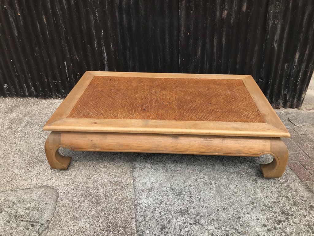 Chinese opium tafel riet ingelegd chinees grote opiumtafel, Ophalen of Verzenden